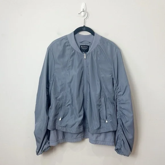 Athleta Wayfarer Bomber Jacket Coastline Blue - Picture 3 of 10